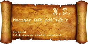 Meczger Dömötör névjegykártya